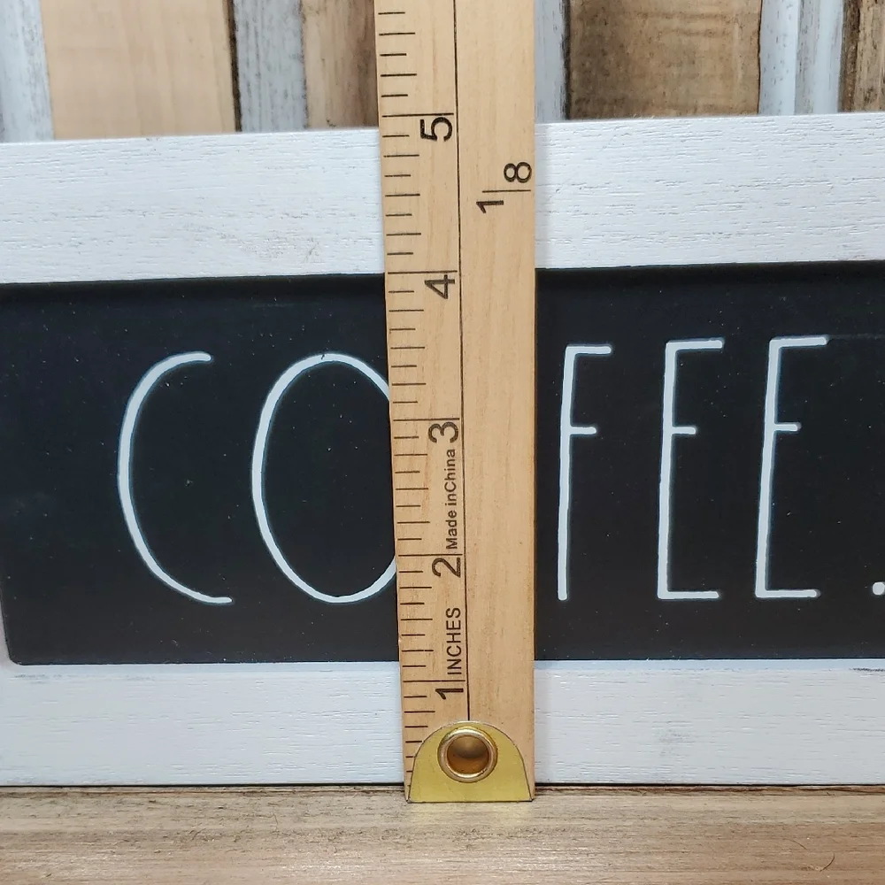 Rae Dunn Black & White Coffee Wood Sign